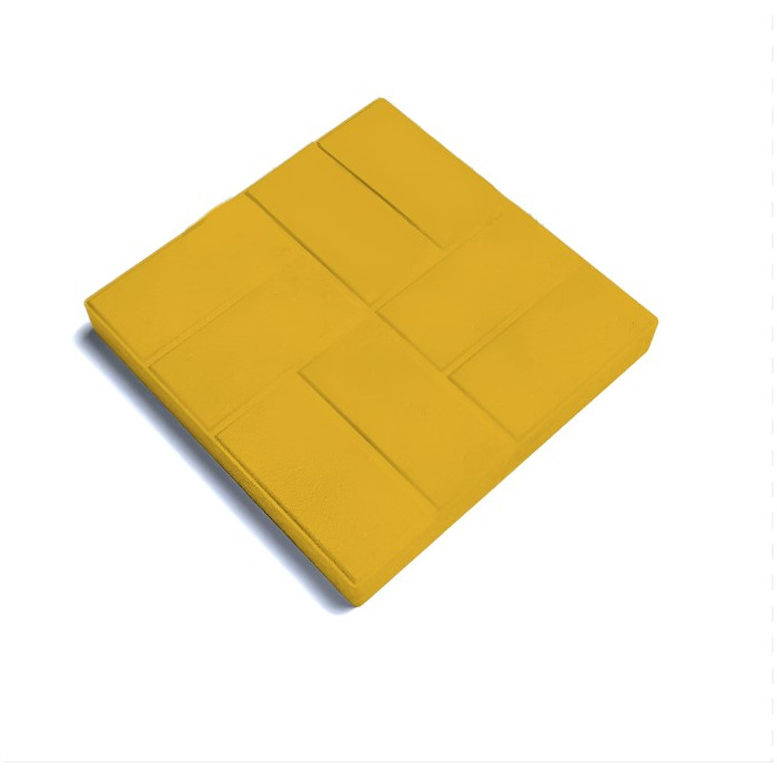 Квадратная тротуарная плитка 500х500х50 паркет Желтый